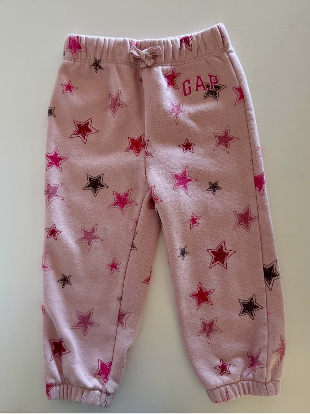 GAP Pink Star Fleece Line Hoodie & Jogger Set — 2T - Picture 3 of 5